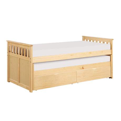 Bartly Pine Twin/Twin Bed with Storage Boxes from Homelegance - Luna Furniture