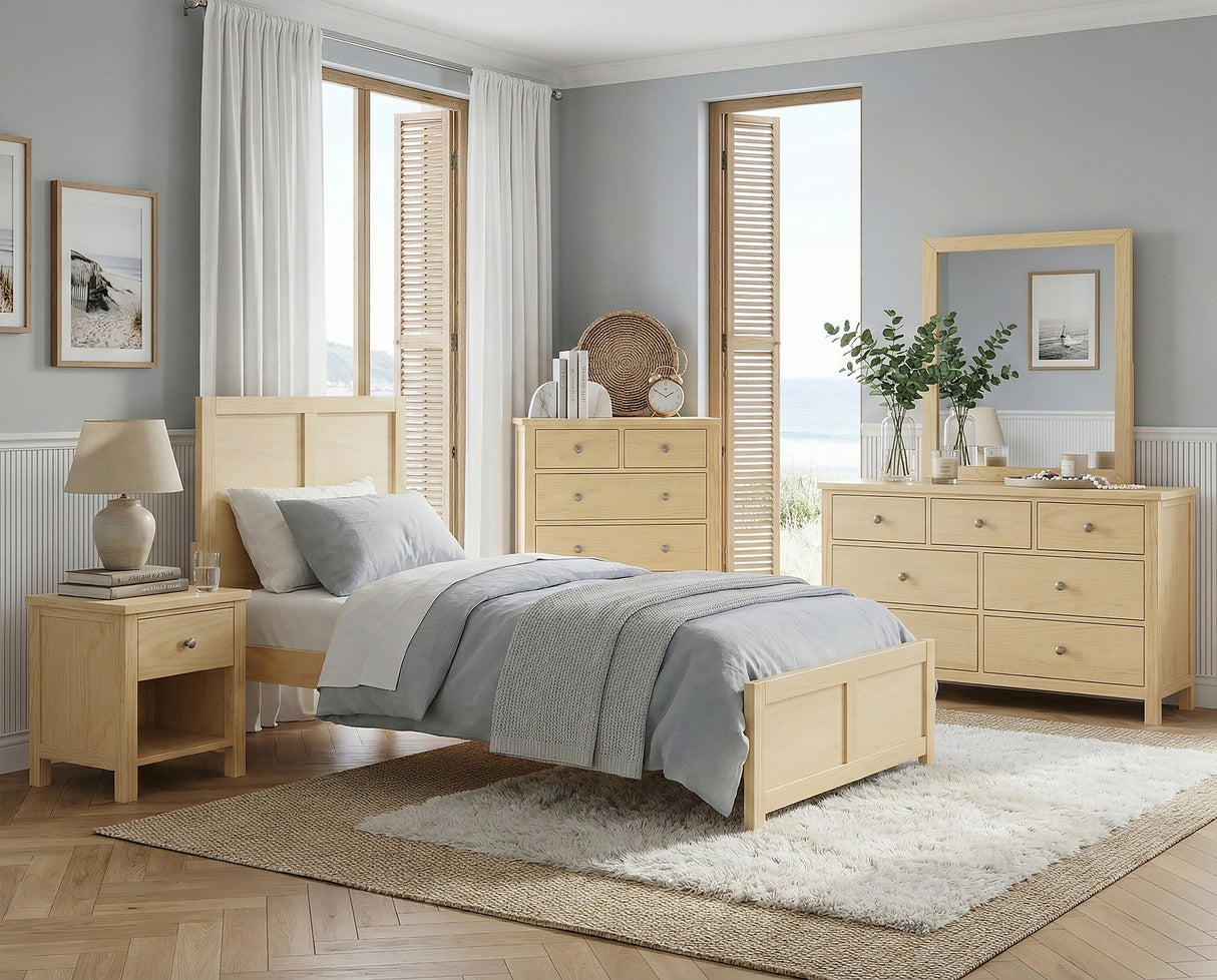 Bartly Natural Pine Twin Platform Bed from Homelegance - Luna Furniture