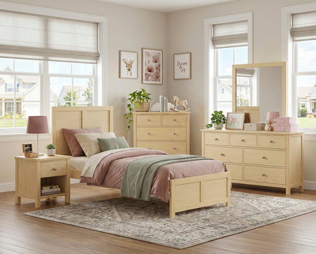 Bartly Natural Pine Twin Platform Bed from Homelegance - Luna Furniture