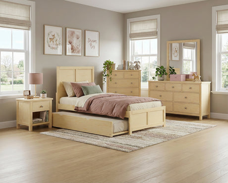 Bartly Natural Pine Twin Platform Bed from Homelegance - Luna Furniture