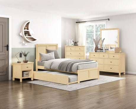 Bartly Pine Nightstand from Homelegance - Luna Furniture