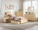 Bartly Natural Pine Twin Platform Bed from Homelegance - Luna Furniture