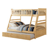 Bartly Pine Twin/Full Bunk Bed with Twin Trundle from Homelegance - Luna Furniture
