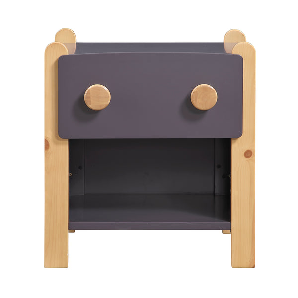 Arbor Plum and Natural Nightstand