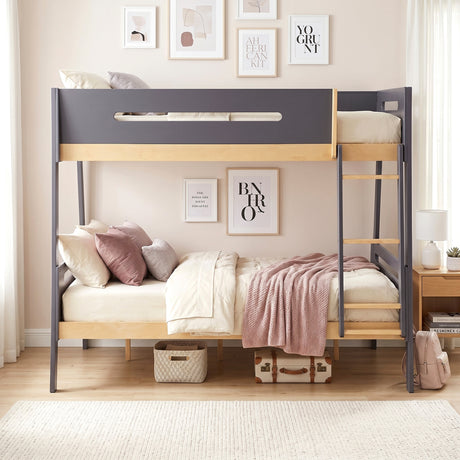 Koda Plum/Natural Twin/Full Bunk Bed from Homelegance - Luna Furniture