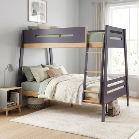 Koda Plum/Natural Twin/Full Bunk Bed from Homelegance - Luna Furniture