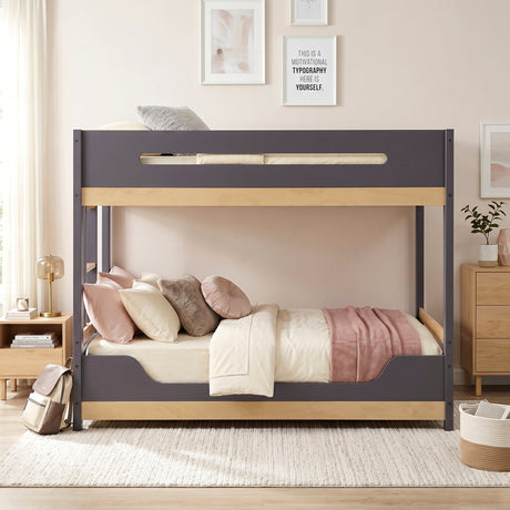 Koda Natural/Plum Twin/Twin Bunk Bed from Homelegance - Luna Furniture