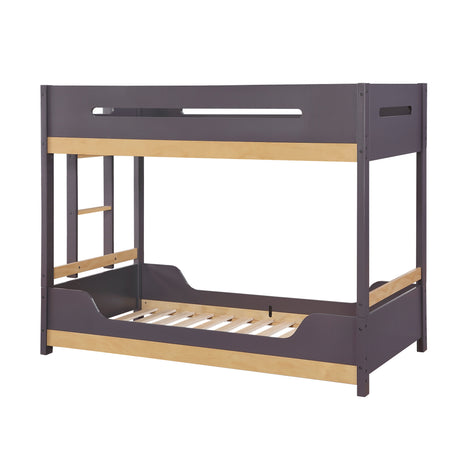 Koda Natural/Plum Twin/Twin Bunk Bed from Homelegance - Luna Furniture