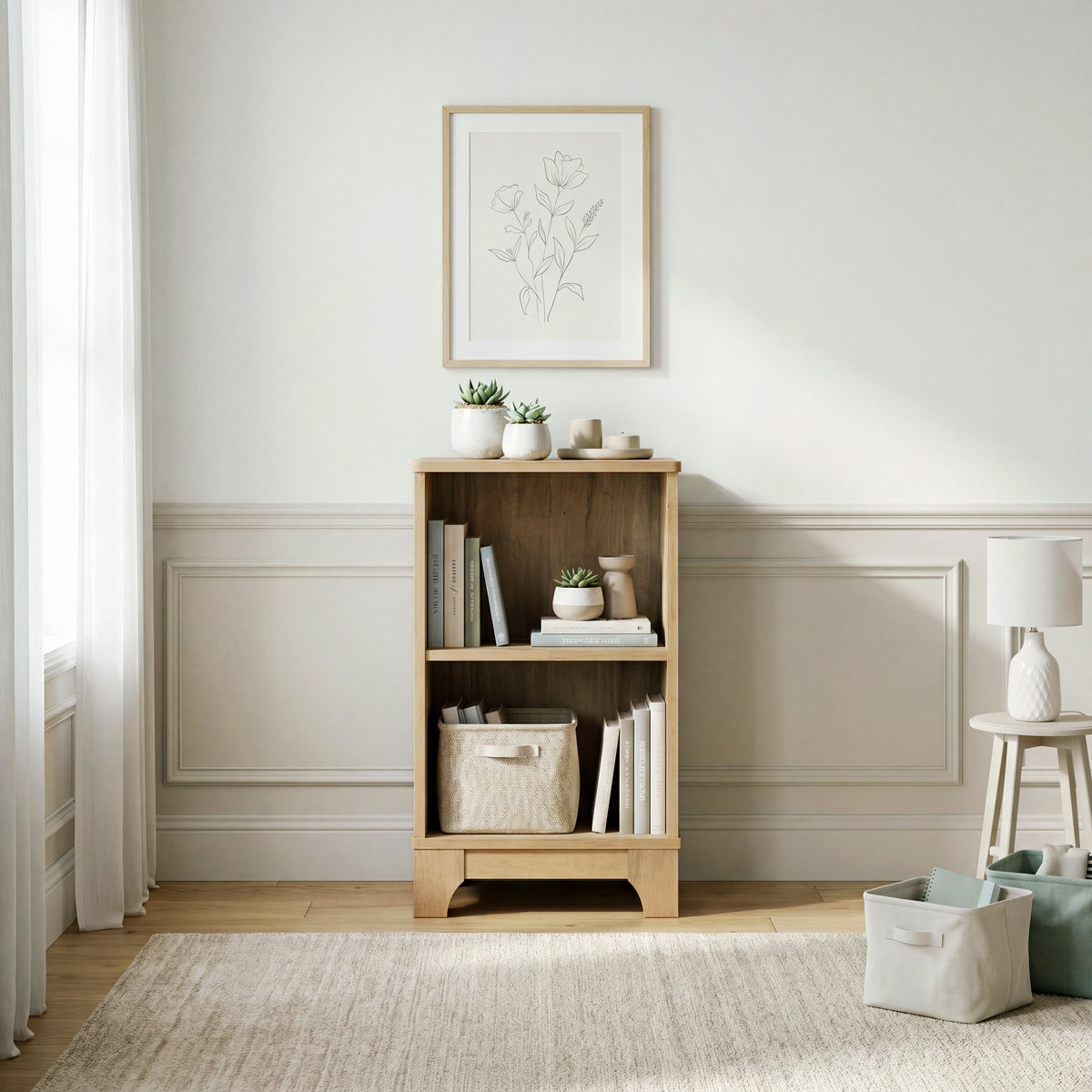 B2048-BC2S Bookcase with 2 Shelves from Homelegance - Luna Furniture