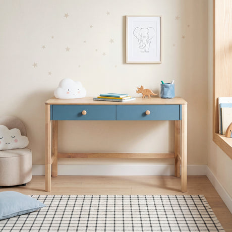 Liam Blue/Natural Writing Desk from Homelegance - Luna Furniture