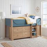 B2048BULT-1*2BCDR (6) Low Loft Bed with 2-Shelf Bookcase, 4-Shelf Bookcase and Dresser from Homelegance - Luna Furniture
