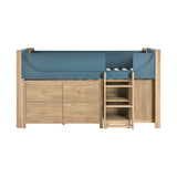 B2048BULT-1*2BCDR (6) Low Loft Bed with 2-Shelf Bookcase, 4-Shelf Bookcase and Dresser from Homelegance - Luna Furniture