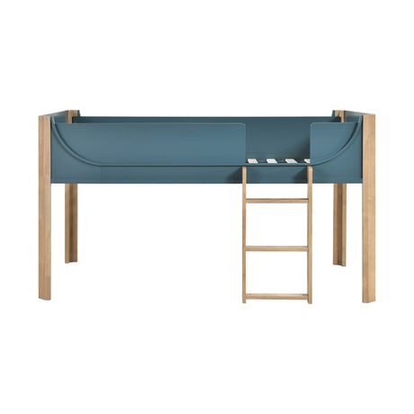 Liam Blue/Natural Twin Low Loft Bed from Homelegance - Luna Furniture