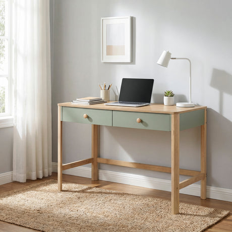 Liam Green/Natural Twin Low Loft Bed from Homelegance - Luna Furniture