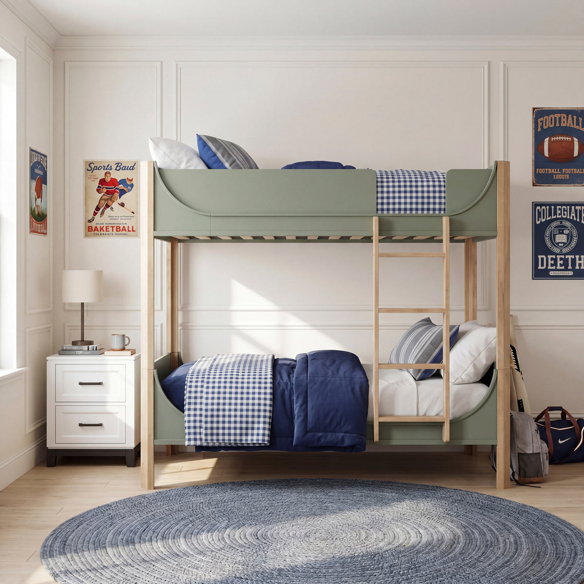 B2048GNLT-1*2BCDR (6) Low Loft Bed with 2-Shelf Bookcase, 4-Shelf Bookcase and Dresser from Homelegance - Luna Furniture