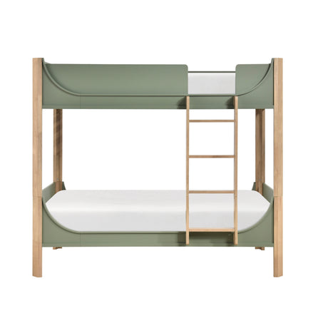 Liam Green/Natural Twin Low Loft Bed with 2-Shelf Bookcase, 4-Shelf Bookcase and Dresser from Homelegance - Luna Furniture