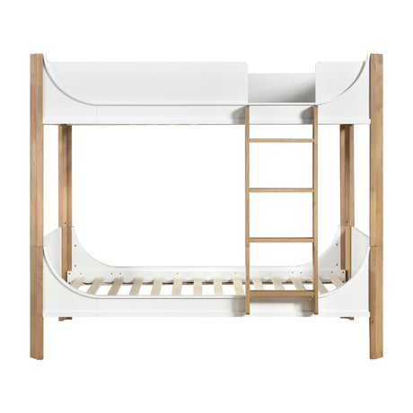 Liam White/Natural Twin/Twin Bunk Bed from Homelegance - Luna Furniture