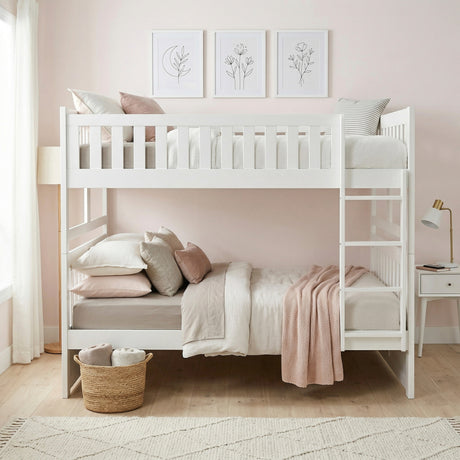 Galen White Full/Full Bunk Bed from Homelegance - Luna Furniture