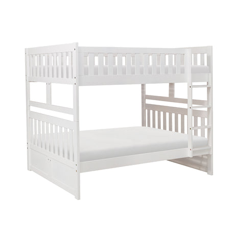 Galen White Full/Full Bunk Bed from Homelegance - Luna Furniture