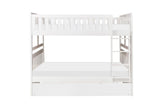 Galen White Low Loft Bunk with Bookcase and Dresser from Homelegance - Luna Furniture
