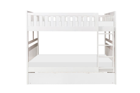 Galen White Low Loft Bunk with Bookcase and Dresser from Homelegance - Luna Furniture