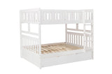 Galen White Low Loft Bunk with Bookcase and Dresser from Homelegance - Luna Furniture