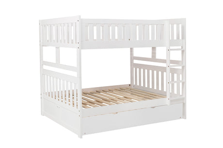 Galen White Low Loft Bunk with Bookcase and Dresser from Homelegance - Luna Furniture