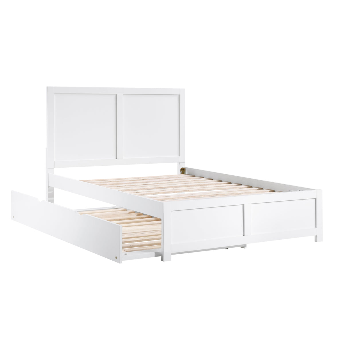 Galen White Full Platform Bed from Homelegance - Luna Furniture