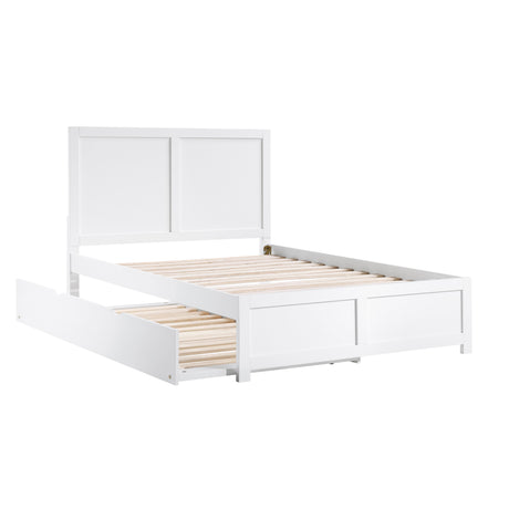 Galen White Full Platform Bed from Homelegance - Luna Furniture