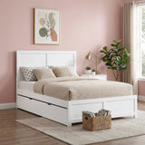 Galen White Full Platform Bed from Homelegance - Luna Furniture