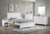 Galen White Full Platform Bed from Homelegance - Luna Furniture
