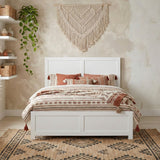 Galen White Full Platform Bed from Homelegance - Luna Furniture