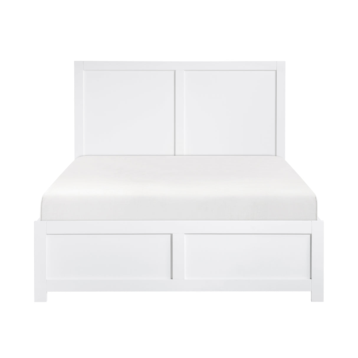 Galen White Full Platform Bed from Homelegance - Luna Furniture