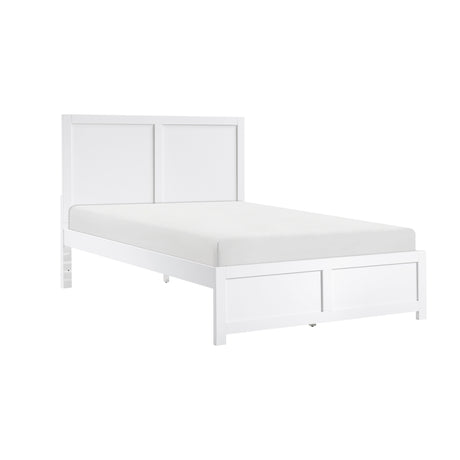 Galen White Full Platform Bed from Homelegance - Luna Furniture