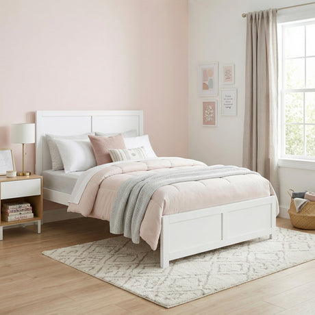 Galen White Full Platform Bed from Homelegance - Luna Furniture