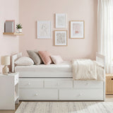 Galen White Twin Captains Trundle Bed from Homelegance - Luna Furniture