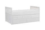Galen White Twin Captains Trundle Bed from Homelegance - Luna Furniture