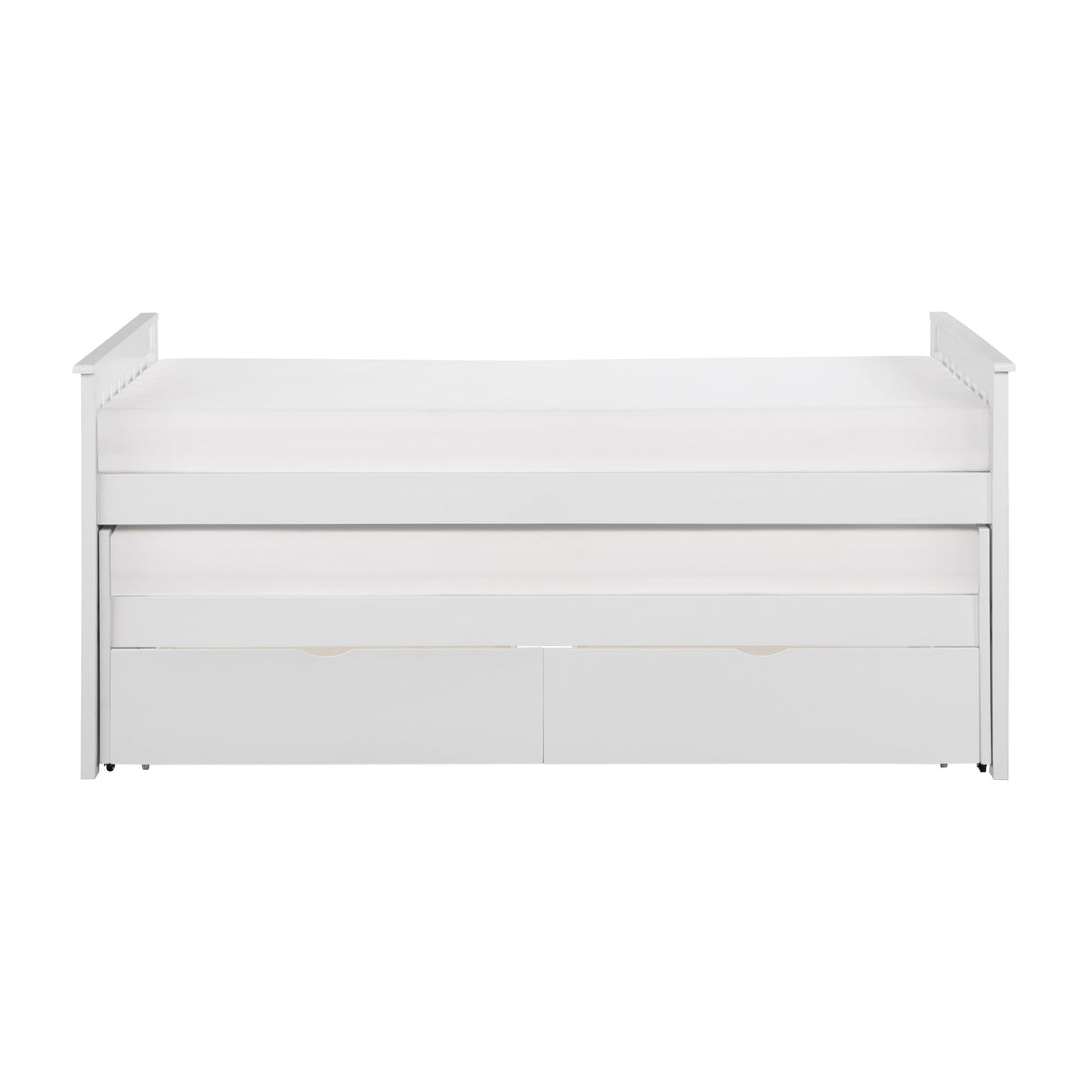 Galen White Twin Captains Trundle Bed from Homelegance - Luna Furniture