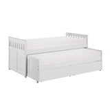 Galen White Twin Captains Trundle Bed from Homelegance - Luna Furniture