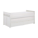 Galen White Twin Captains Trundle Bed from Homelegance - Luna Furniture