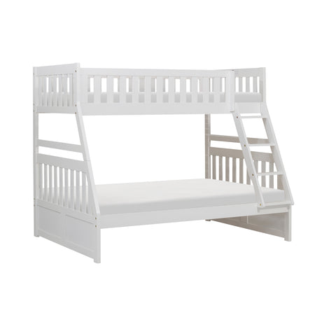 Galen White Twin/Full Bunk Bed from Homelegance - Luna Furniture