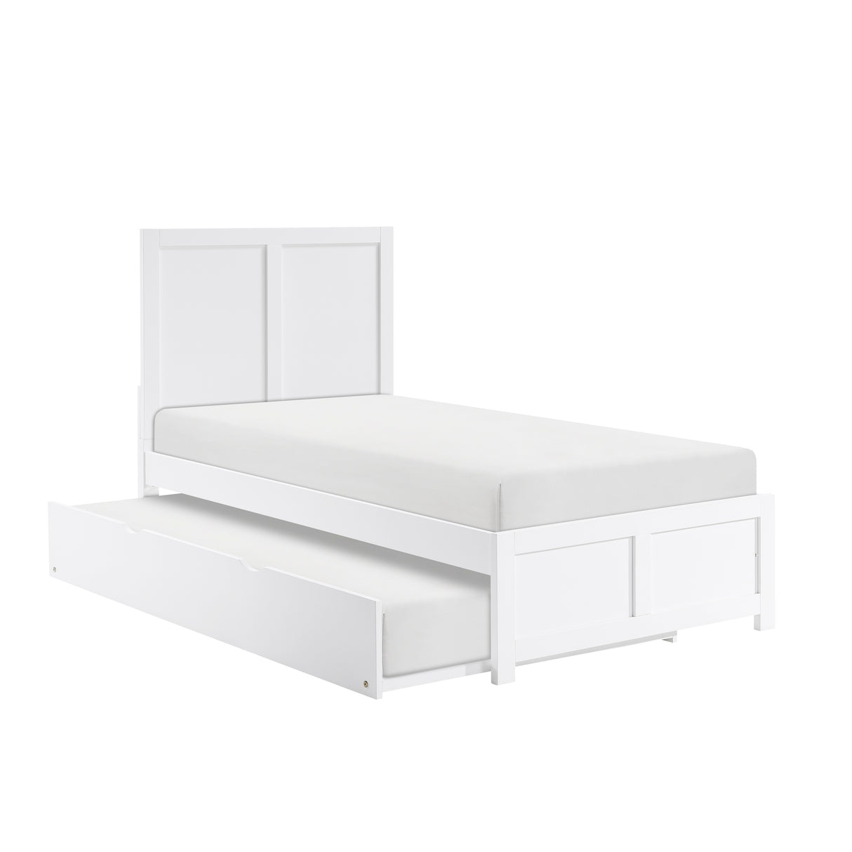 Galen White Twin Platform Bed from Homelegance - Luna Furniture
