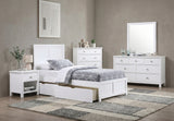 Galen White Twin Platform Bed from Homelegance - Luna Furniture