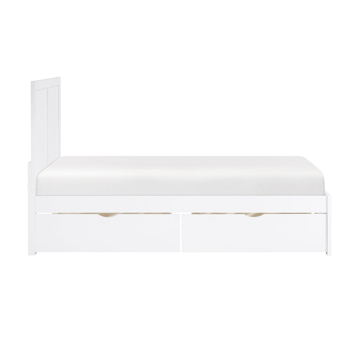Galen White Twin Platform Bed from Homelegance - Luna Furniture
