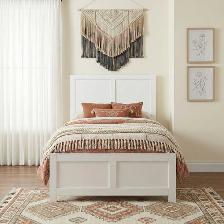 Galen White Twin Platform Bed from Homelegance - Luna Furniture