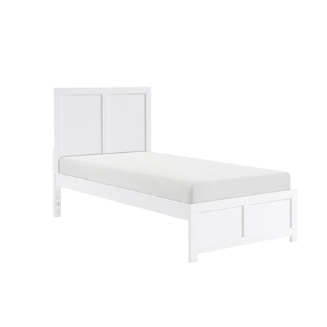 Galen White Twin Platform Bed from Homelegance - Luna Furniture
