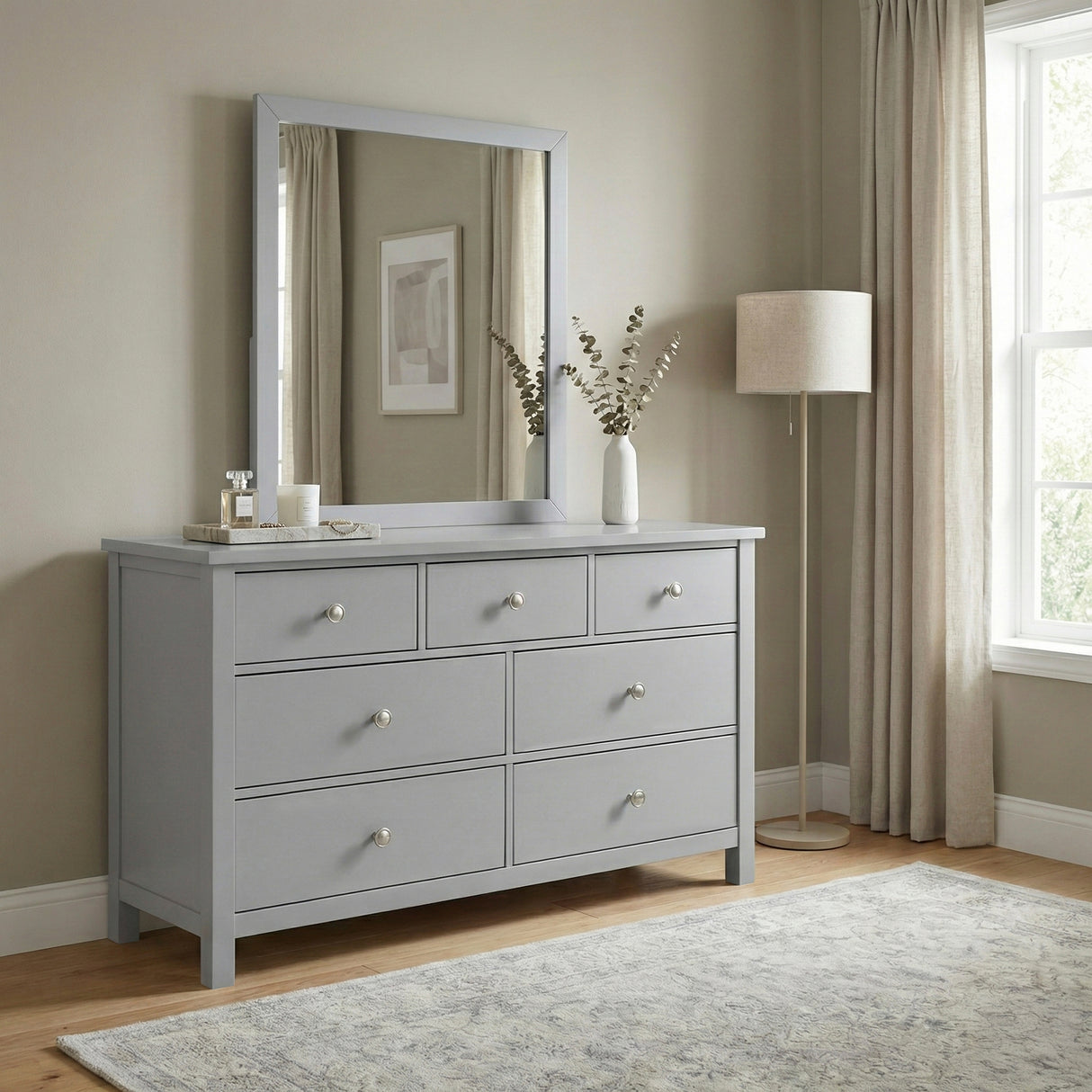 Orion Gray Mirror (Mirror Only) from Homelegance - Luna Furniture