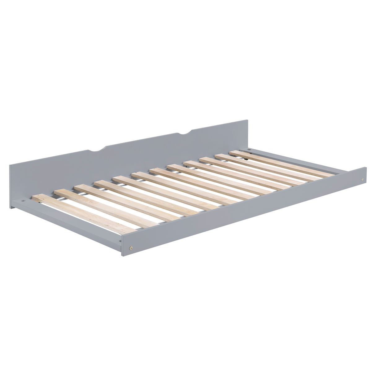 Orion Gray Twin Bookcase Corner Bed with Twin Trundle from Homelegance - Luna Furniture