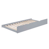 Orion Gray Twin/Full Bunk Bed with Twin Trundle from Homelegance - Luna Furniture