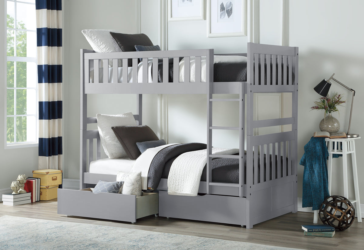 B2063-1*T (4) Twin/Twin Bunk Bed with Storage Boxes from Homelegance - Luna Furniture